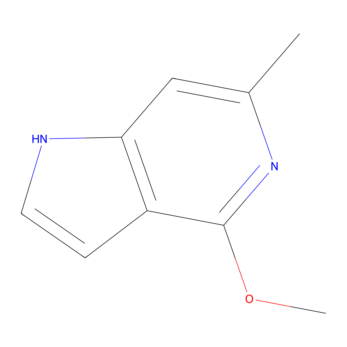 4-methoxy-6-methyl-1H-pyrrolo[3,2-c]pyridine molecular structure, CAS 1190320-88-7