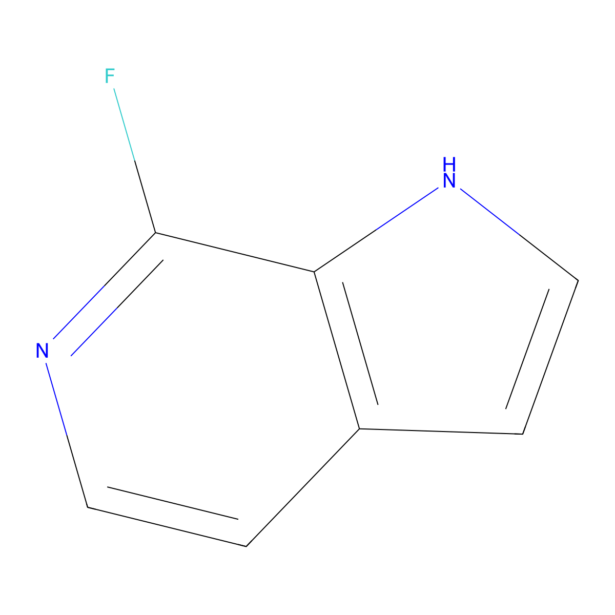 7-fluoro-1H-pyrrolo[2,3-c]pyridine molecular structure, CAS 1190321-01-7