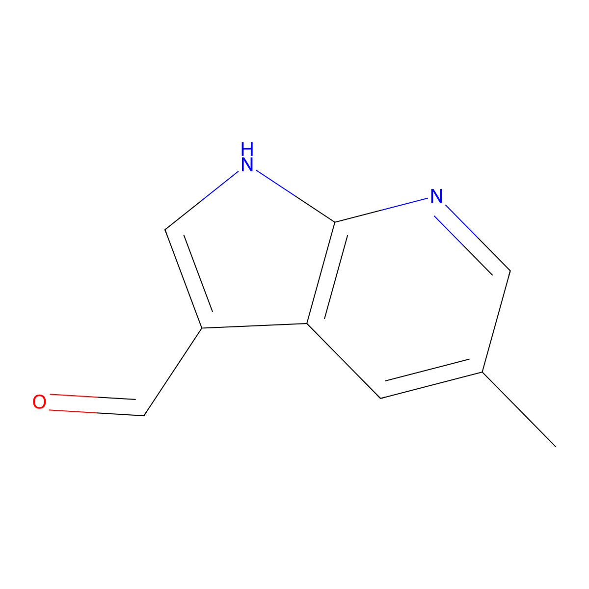 5-Methyl-1H-pyrrolo(2,3-b)pyridine-3-carbaldehyde molecular structure, CAS 1190321-17-5