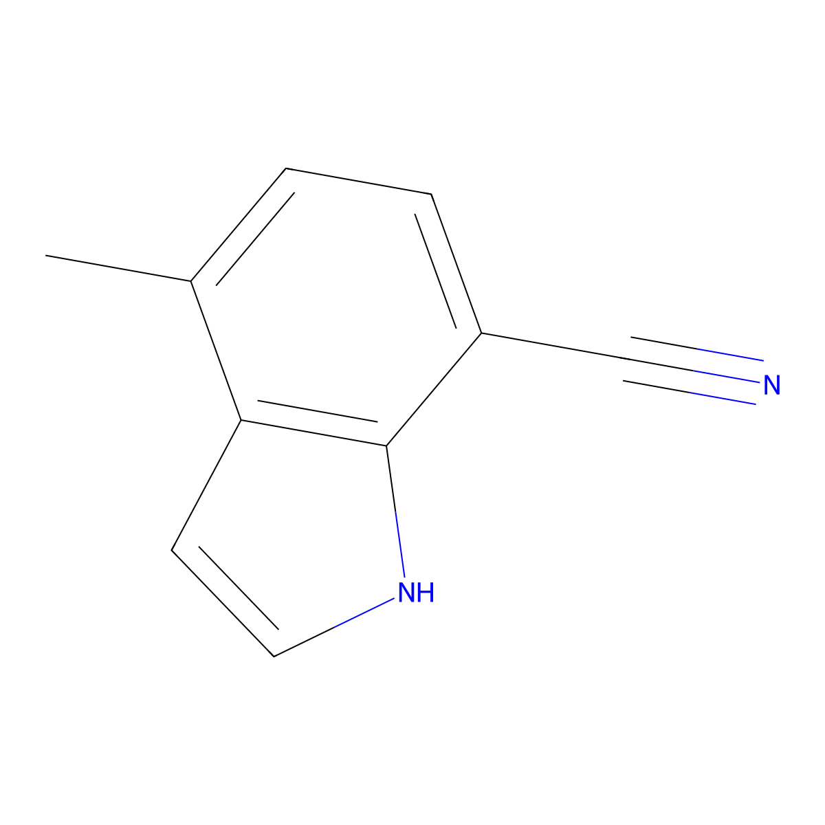 4-methyl-1H-indole-7-carbonitrile molecular structure, CAS 1190321-28-8