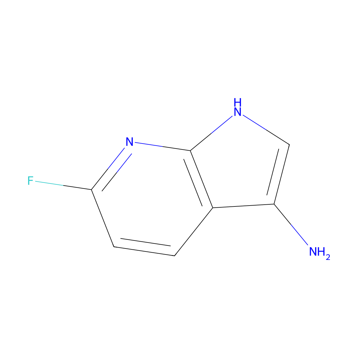 6-fluoro-1H-pyrrolo[2,3-b]pyridin-3-amine molecular structure, CAS 1190321-50-6