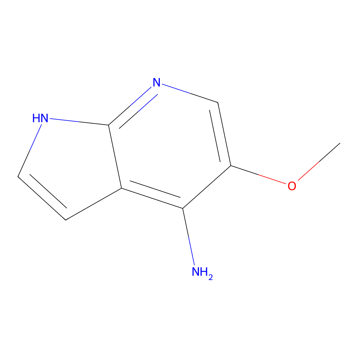 5-methoxy-1H-pyrrolo[2,3-b]pyridin-4-amine molecular structure, CAS 1190321-67-5