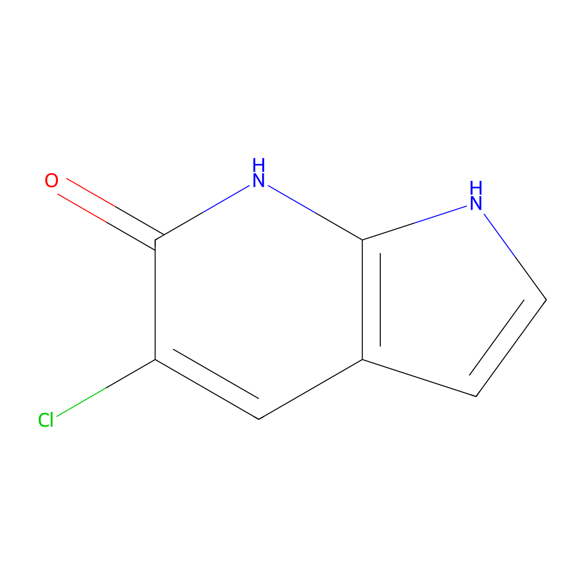 5-chloro-1H-pyrrolo[2,3-b]pyridin-6-ol molecular structure, CAS 1190321-69-7