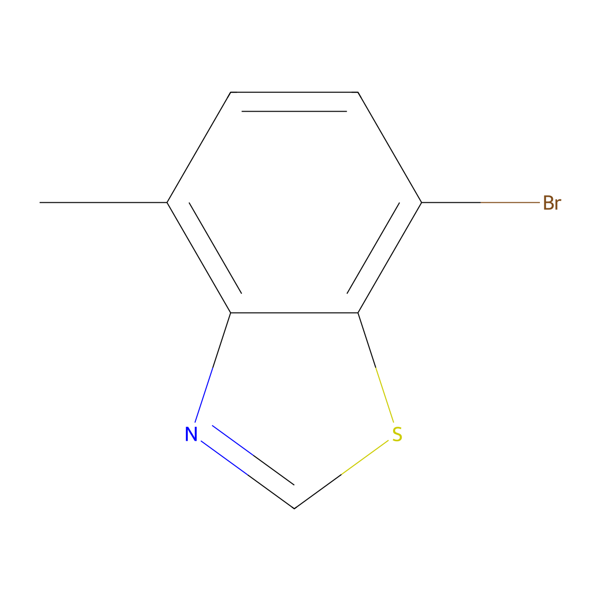 7-Bromo-4-methylbenzothiazole molecular structure, CAS 1190321-78-8