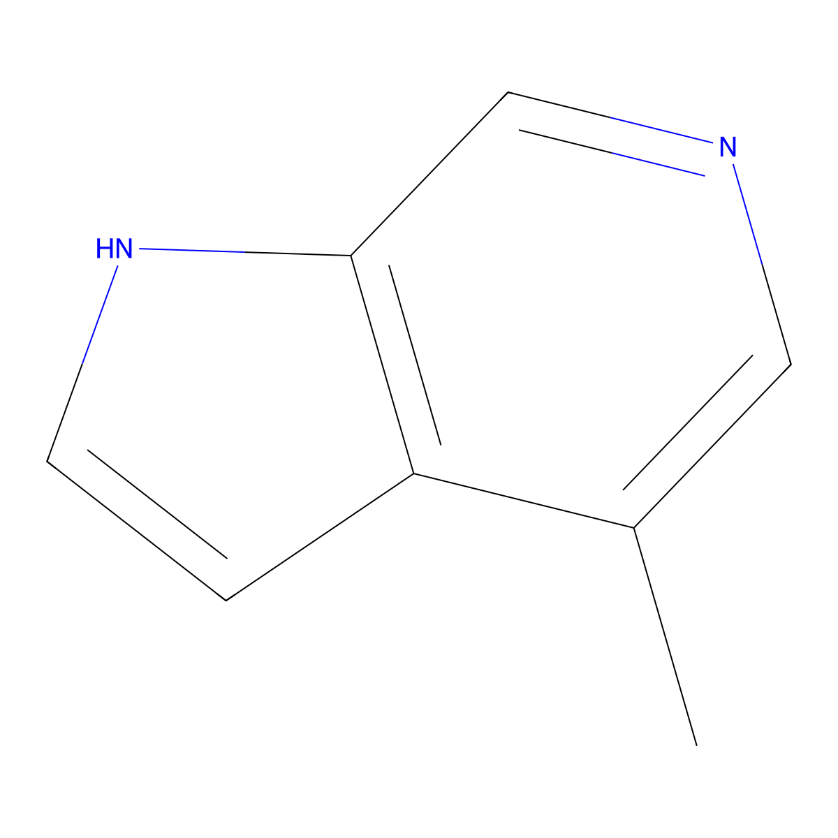 4-methyl-1H-pyrrolo[2,3-c]pyridine molecular structure, CAS 1190321-86-8