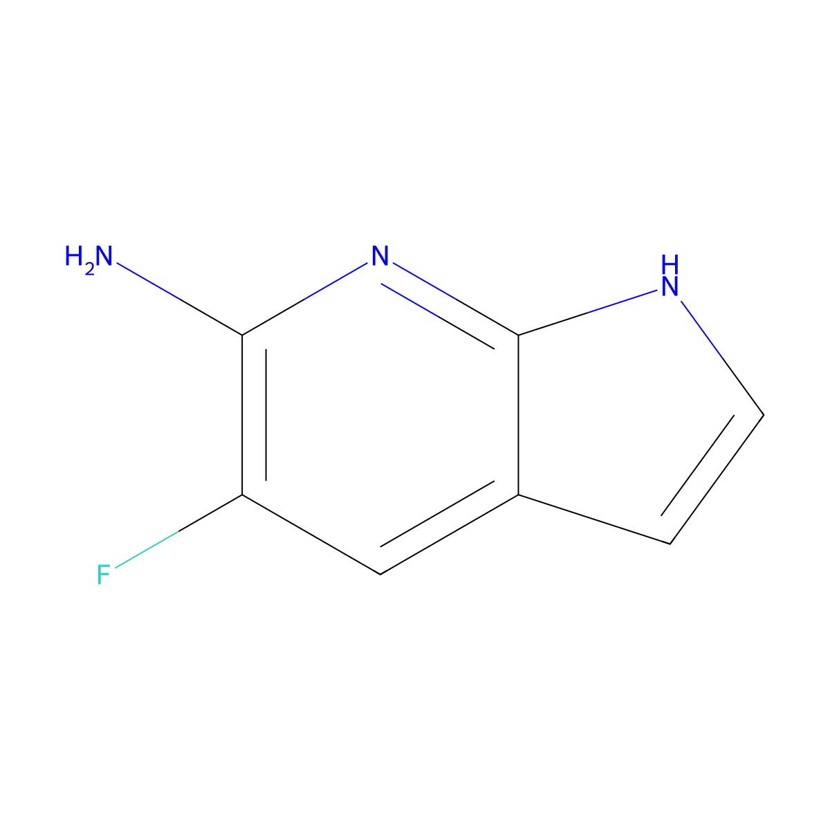 5-Fluoro-1H-pyrrolo[2,3-b]pyridin-6-amine molecular structure, CAS 1190321-94-8