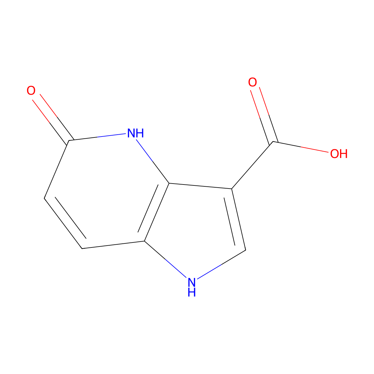 5-Hydroxy-1H-pyrrolo[3,2-b]pyridine-3-carboxylic acid molecular structure, CAS 1190321-95-9
