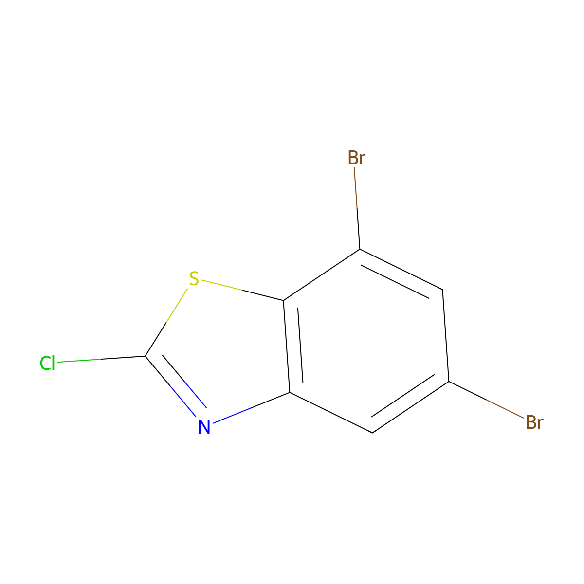 5,7-Dibromo-2-chlorobenzo[d]thiazole molecular structure, CAS 1190322-01-0