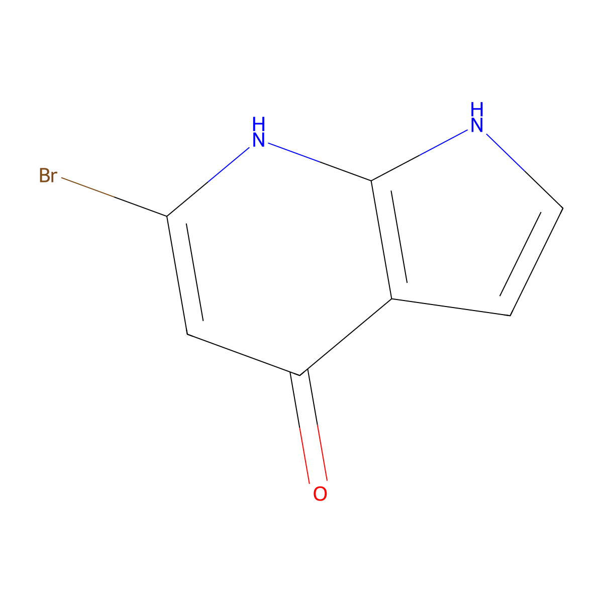 6-Bromo-1H-pyrrolo[2,3-b]pyridin-4-ol molecular structure, CAS 1190322-02-1
