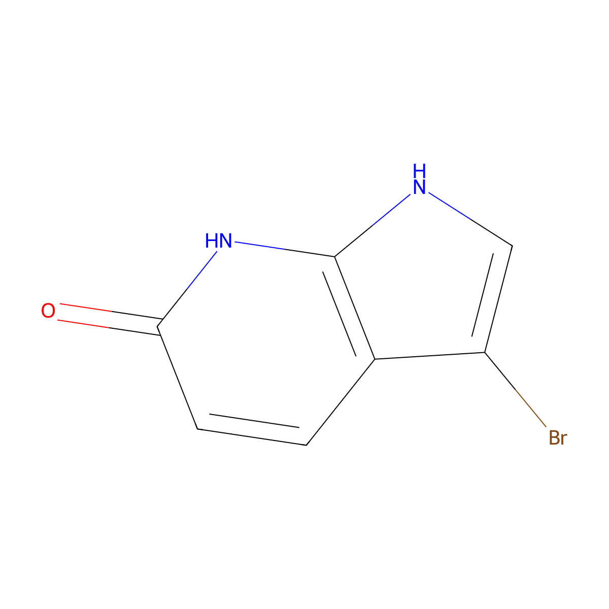 3-bromo-1H-pyrrolo[2,3-b]pyridin-6-ol molecular structure, CAS 1190322-14-5