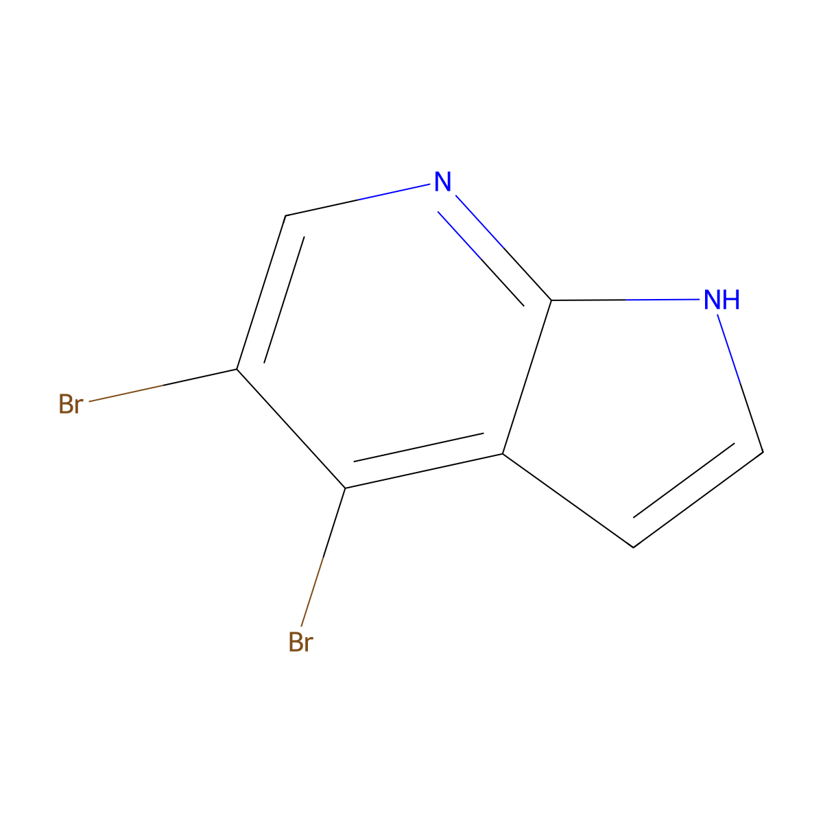 4,5-dibromo-1H-pyrrolo[2,3-b]pyridine molecular structure, CAS 1190322-22-5