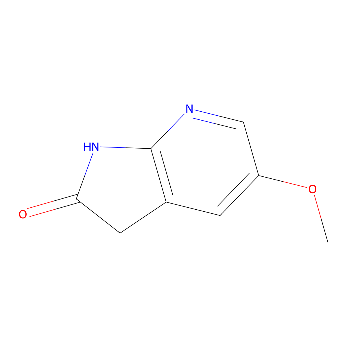 5-Methoxy-1H-pyrrolo[2,3-b]pyridin-2(3H)-one molecular structure, CAS 1190322-28-1