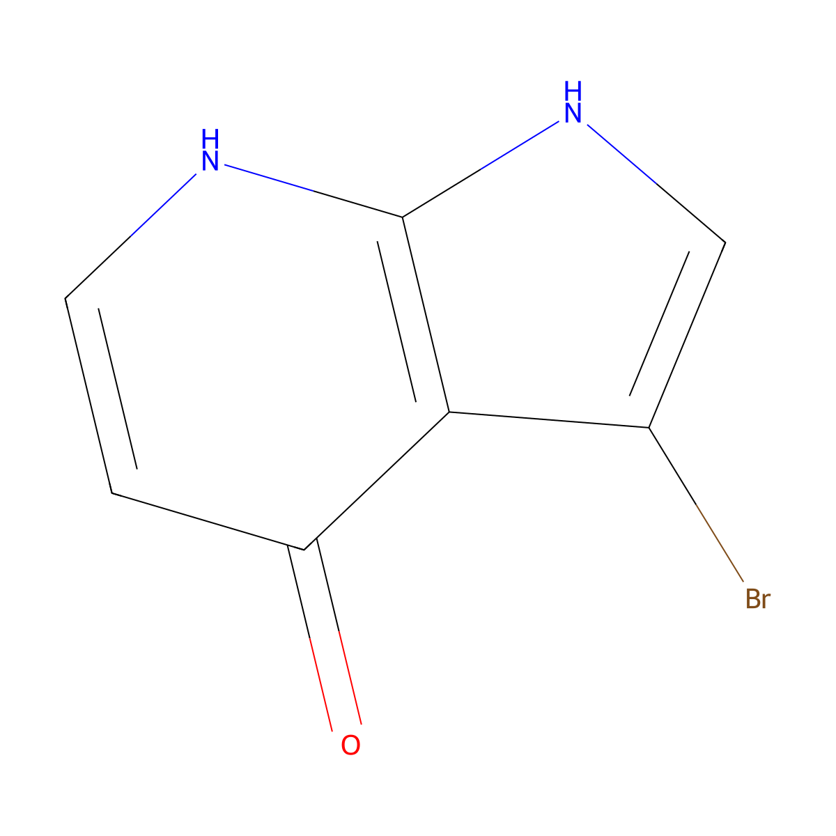 3-Bromo-1H-pyrrolo[2,3-b]pyridin-4-ol molecular structure, CAS 1190322-34-9