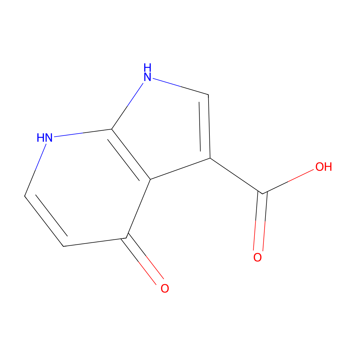 4-Hydroxy-1H-pyrrolo[2,3-b]pyridine-3-carboxylic acid molecular structure, CAS 1190322-37-2