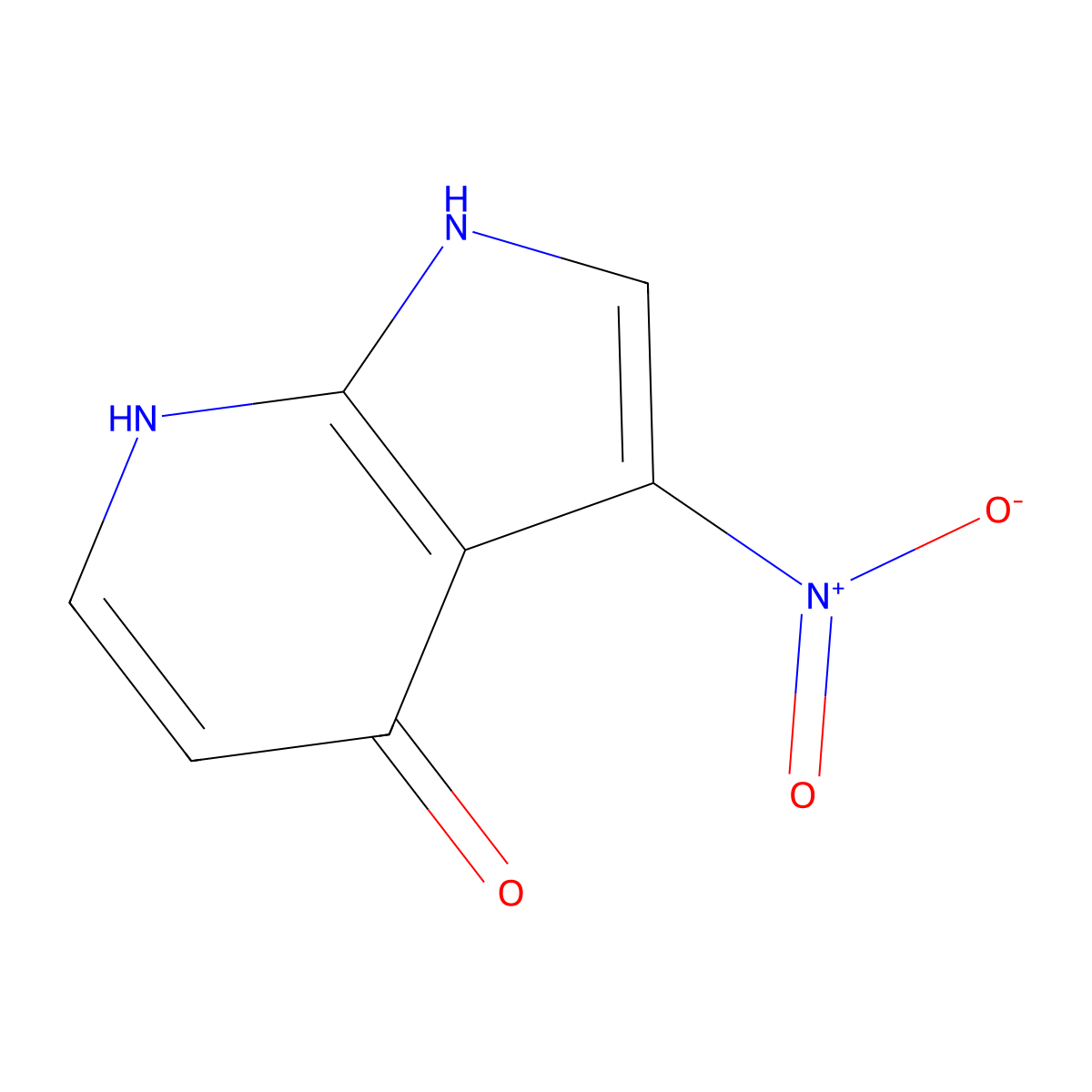 3-nitro-1H-pyrrolo[2,3-b]pyridin-4-ol molecular structure, CAS 1190322-42-9