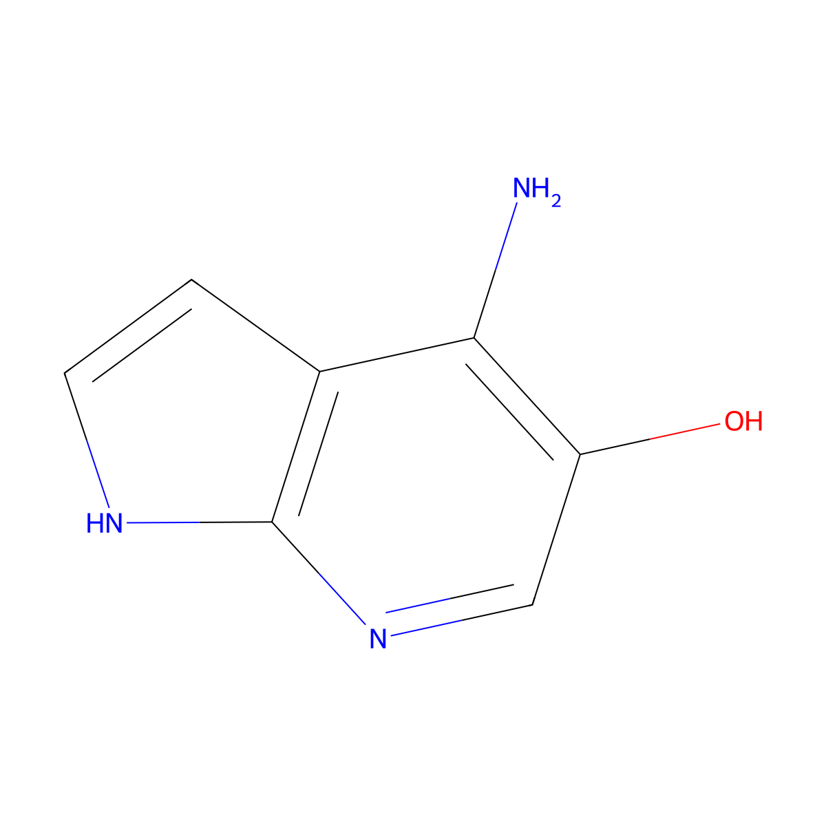 4-amino-1H-pyrrolo[2,3-b]pyridin-5-ol molecular structure, CAS 1190322-54-3