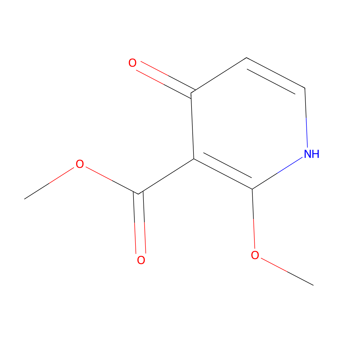 Methyl 4-hydroxy-2-methoxynicotinate molecular structure, CAS 1190322-55-4