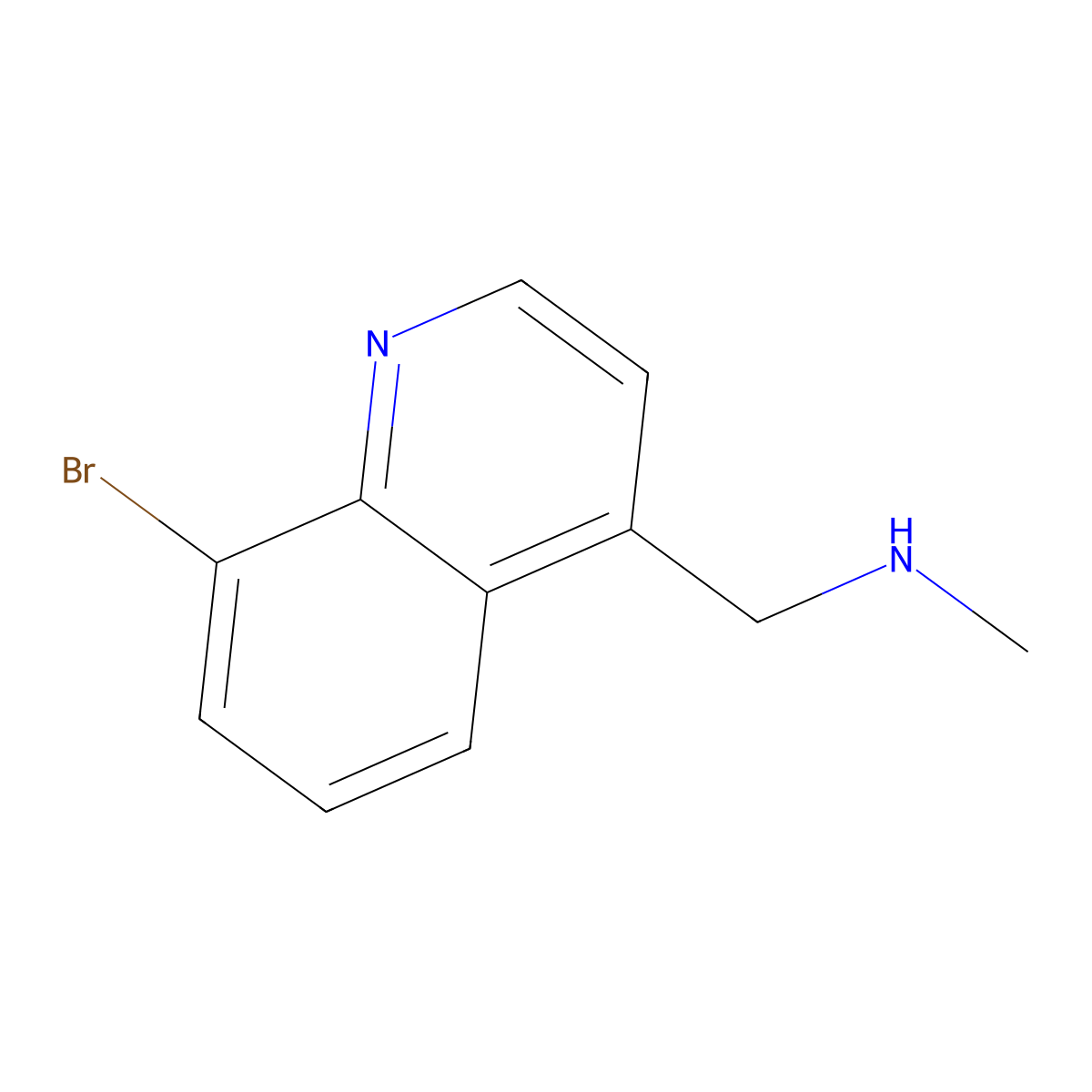 ((8-Bromoquinolin-4-yl)methyl)(methyl)amine molecular structure, CAS 1190322-58-7