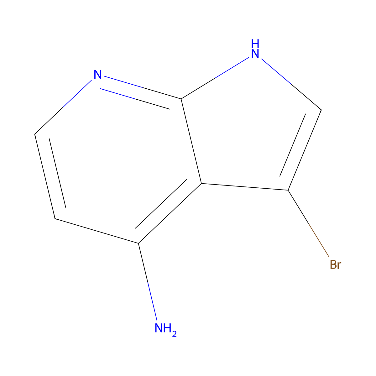 3-bromo-1H-pyrrolo[2,3-b]pyridin-4-amine molecular structure, CAS 1190322-59-8