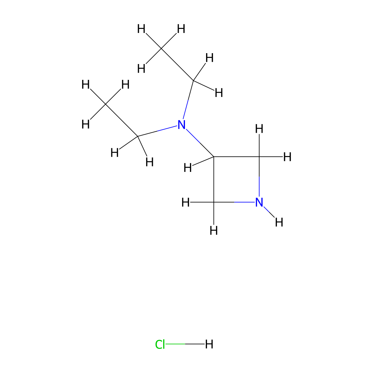 N,N-Diethylazetidin-3-amine hydrochloride molecular structure, CAS 1190322-61-2