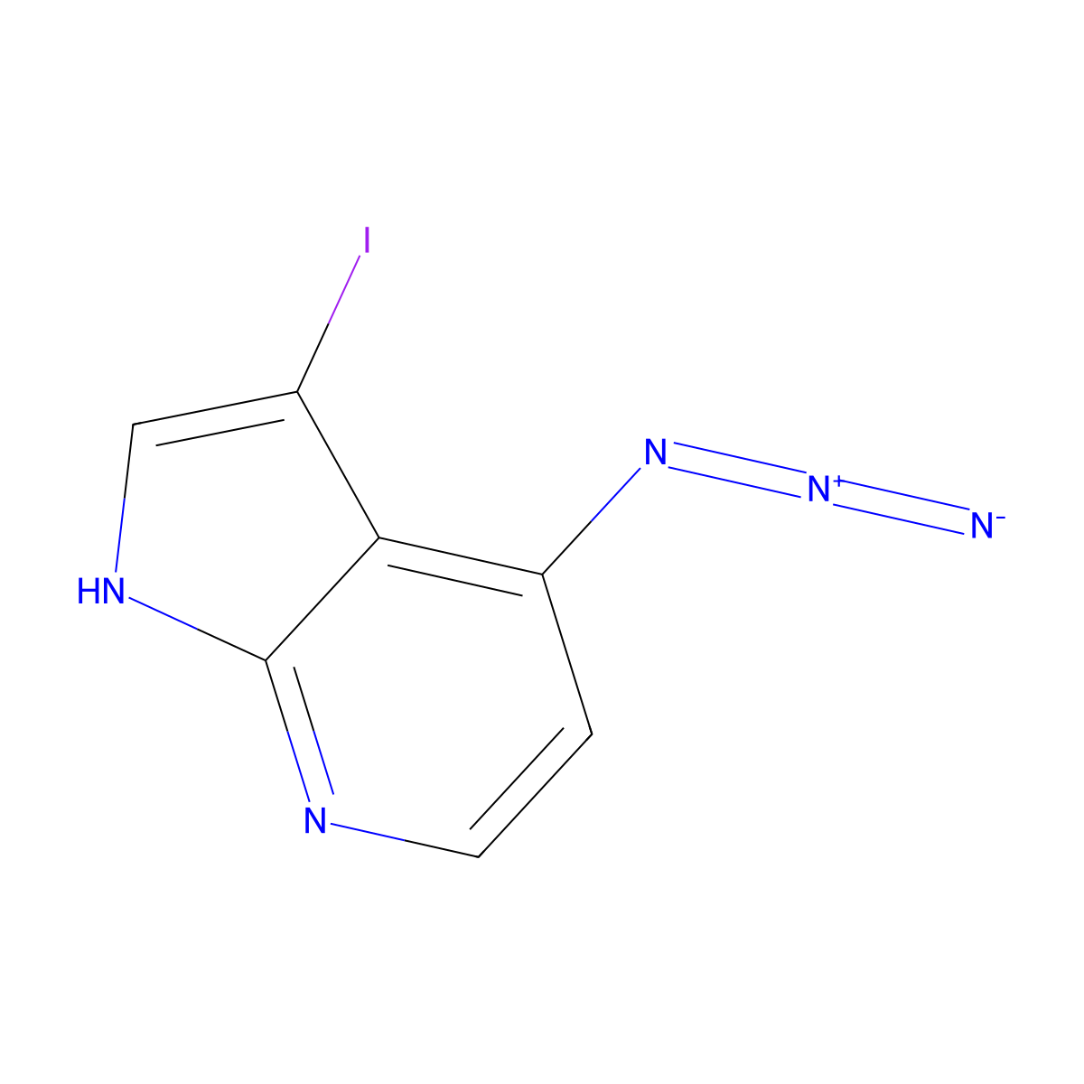 4-Azido-3-iodo-7-azaindole molecular structure, CAS 1190322-63-4