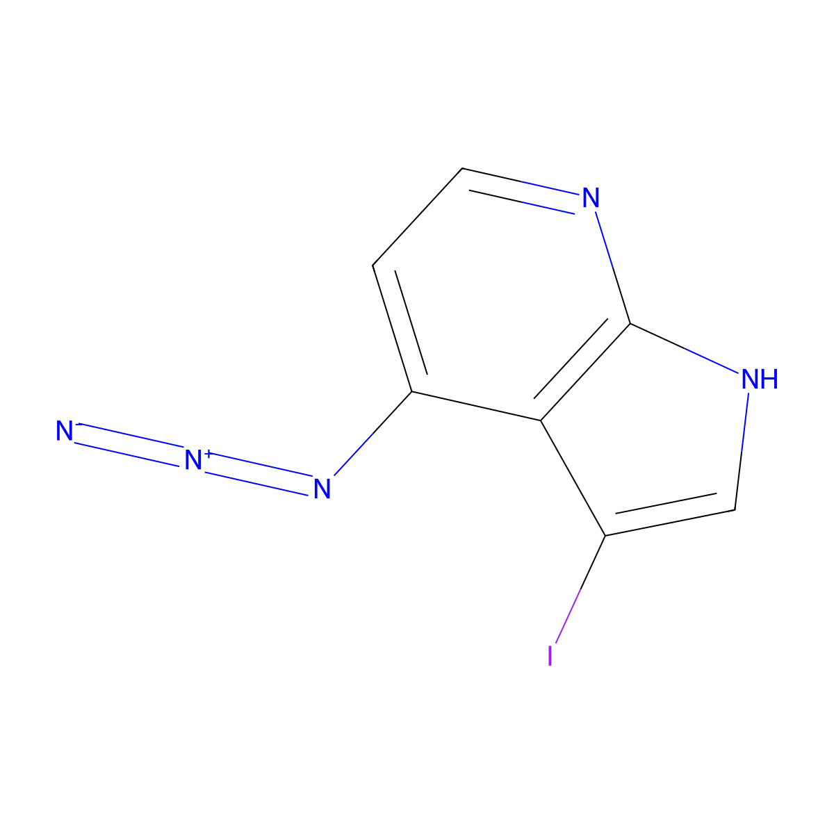 4-Azido-3-iodo-7-azaindole molecular structure, CAS 1190322-63-4