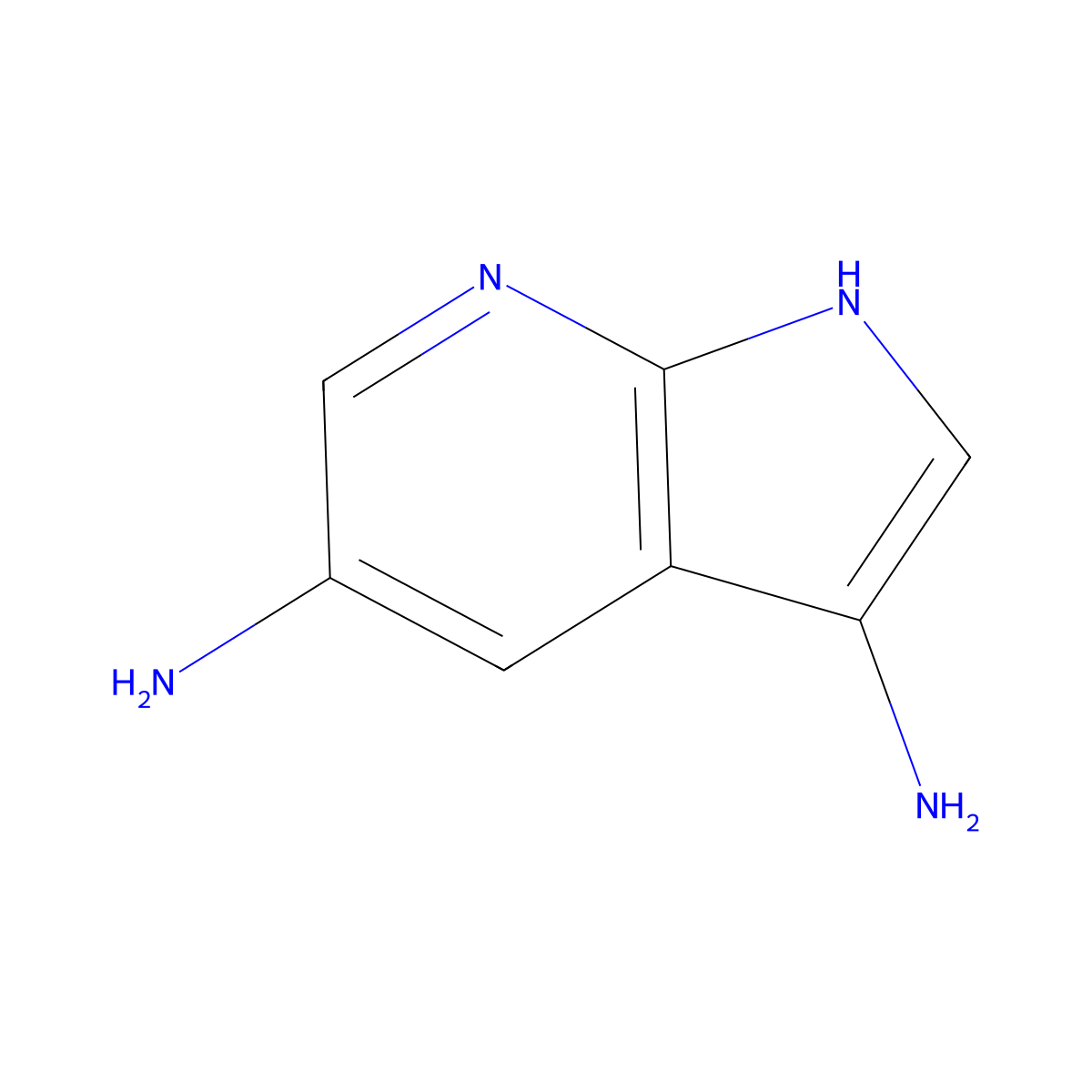 1H-pyrrolo[2,3-b]pyridine-3,5-diamine molecular structure, CAS 1190322-75-8