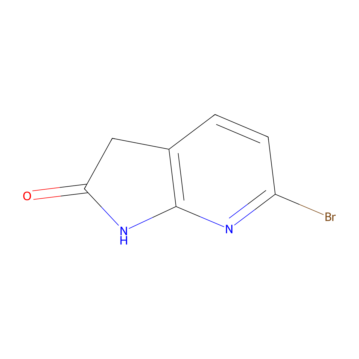 6-Bromo-1h-pyrrolo[2,3-b]pyridin-2(3h)-one molecular structure, CAS 1190322-81-6