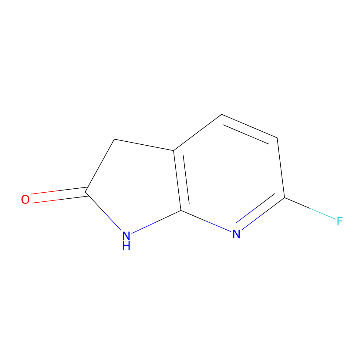 6-Fluoro-1H-pyrrolo[2,3-b]pyridin-2(3H)-one molecular structure, CAS 1190322-87-2