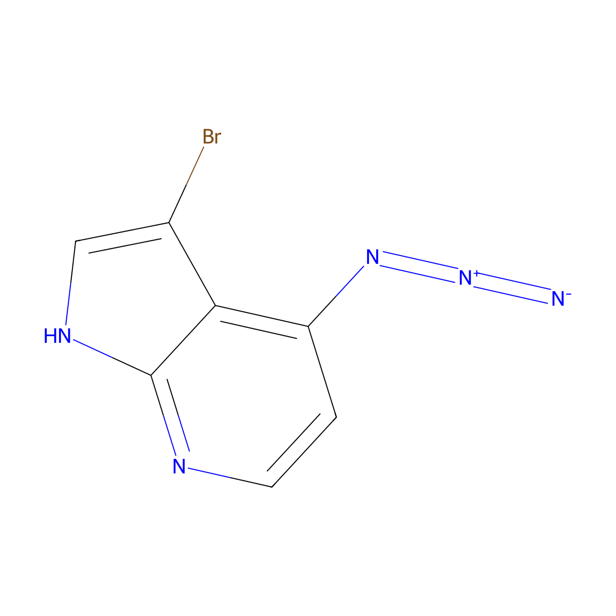4-azido-3-bromo-1H-pyrrolo[2,3-b]pyridine molecular structure, CAS 1190322-99-6