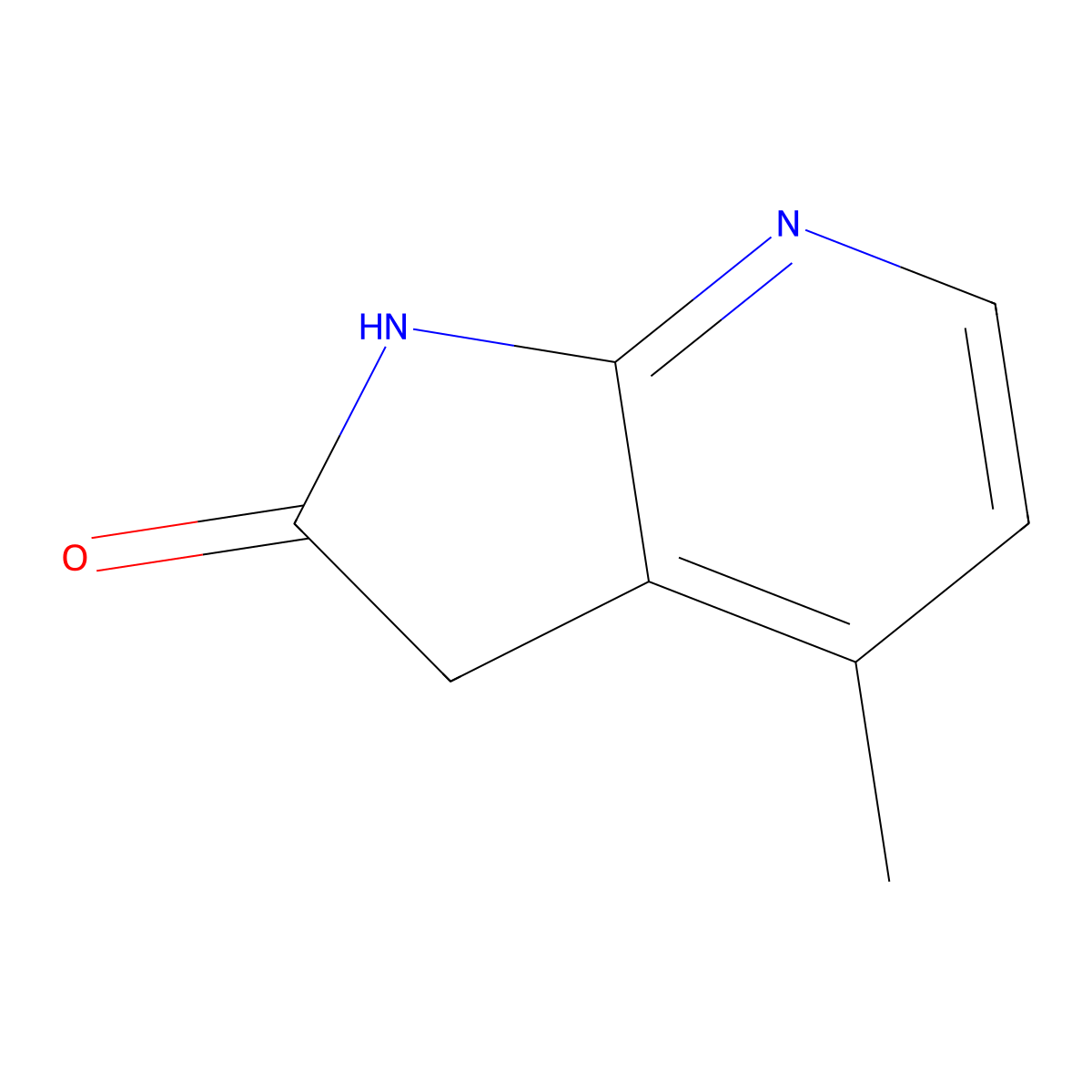 4-Methyl-1H-pyrrolo[2,3-b]pyridin-2(3H)-one molecular structure, CAS 1190323-00-2
