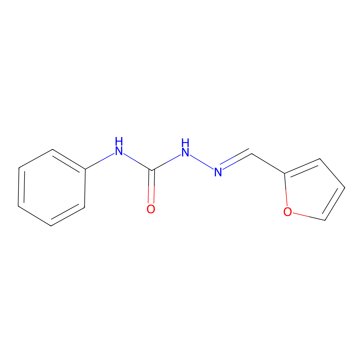 2-Furaldehyde 4-phenyl semicarbazone molecular structure, CAS 119034-13-8