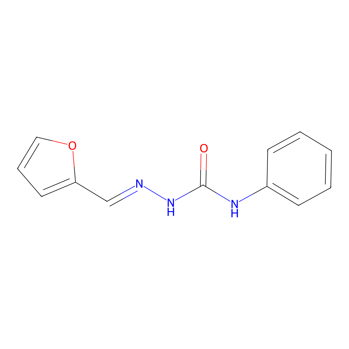 2-Furaldehyde 4-phenyl semicarbazone molecular structure, CAS 119034-13-8