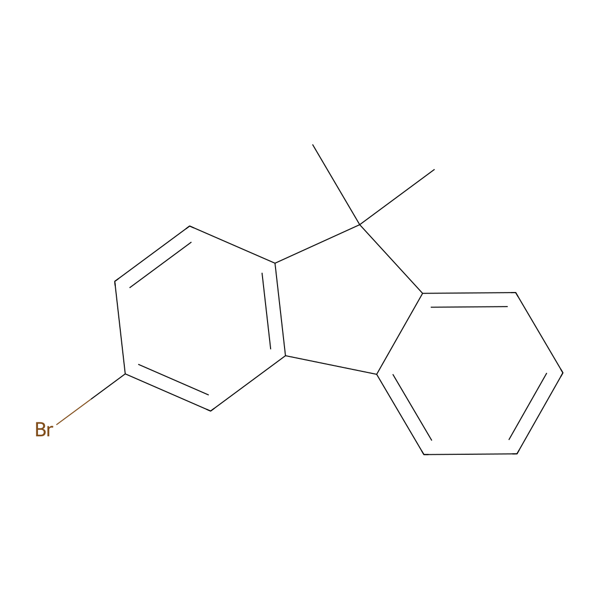 3-Bromo-9,9-dimethyl-9H-fluorene molecular structure, CAS 1190360-23-6