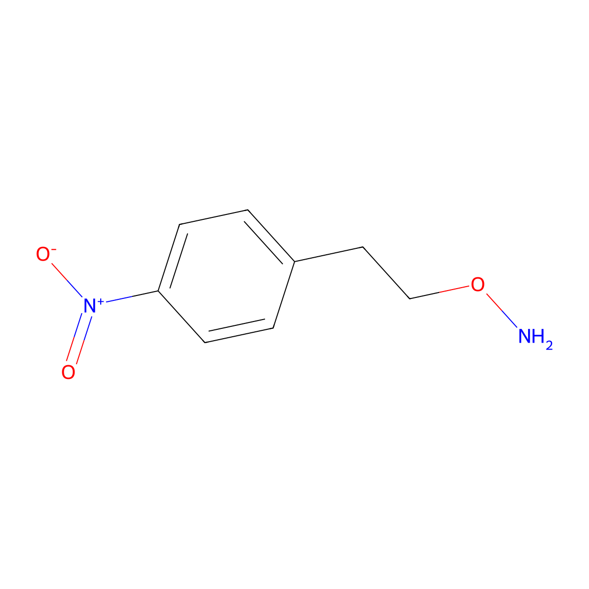 O-(4-Nitrophenethyl)hydroxylamine molecular structure, CAS 1190360-78-1