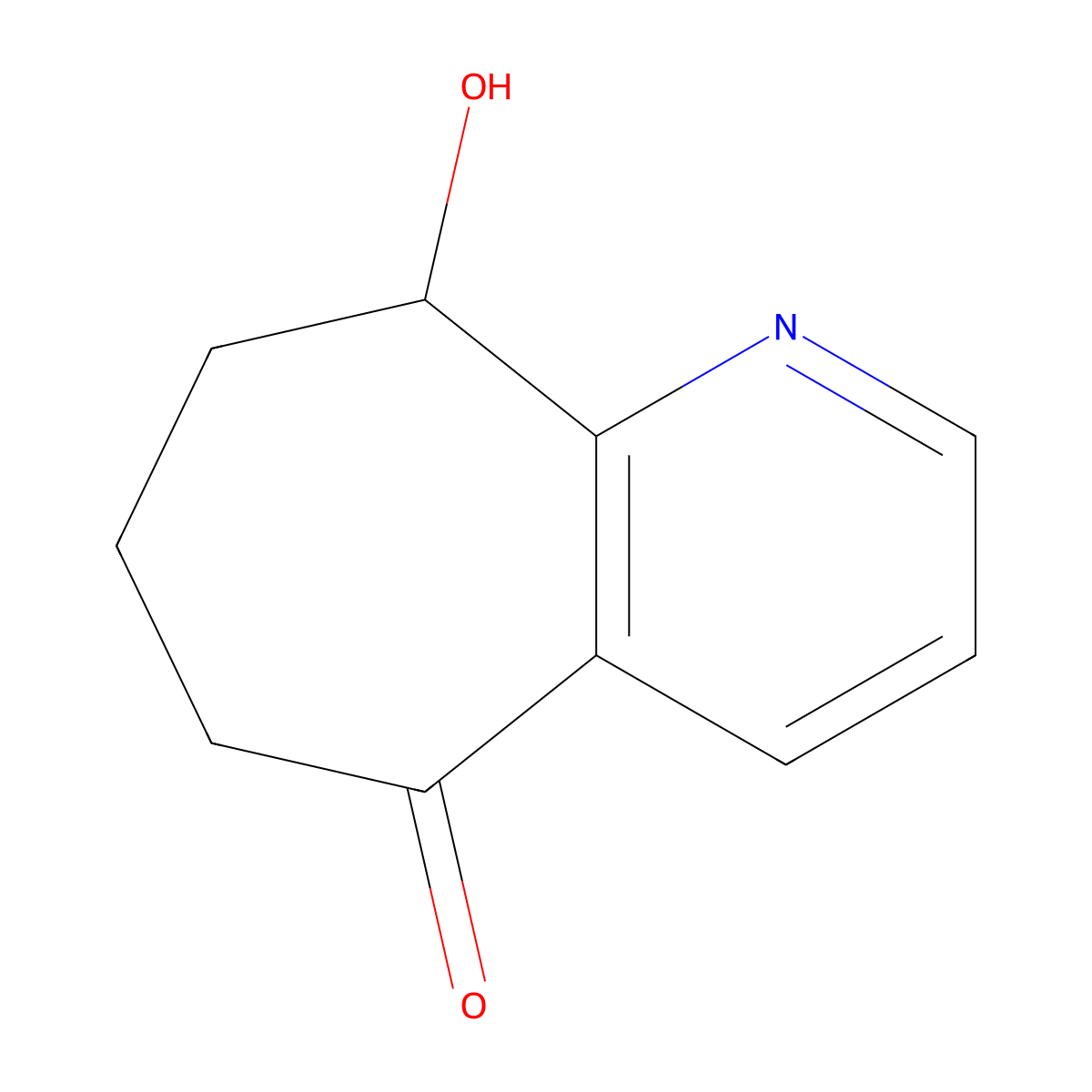 (9R)-6,7,8,9-Tetrahydro-9-hydroxy-5H-cyclohepta(b)pyridin-5-one molecular structure, CAS 1190363-44-0