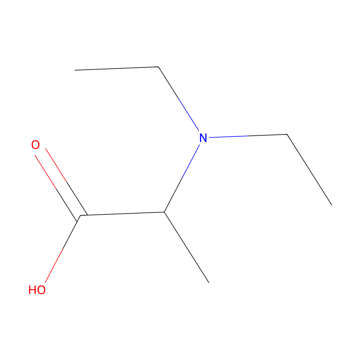 (2R)-2-(diethylamino)propanoic acid molecular structure, CAS 1190373-59-1