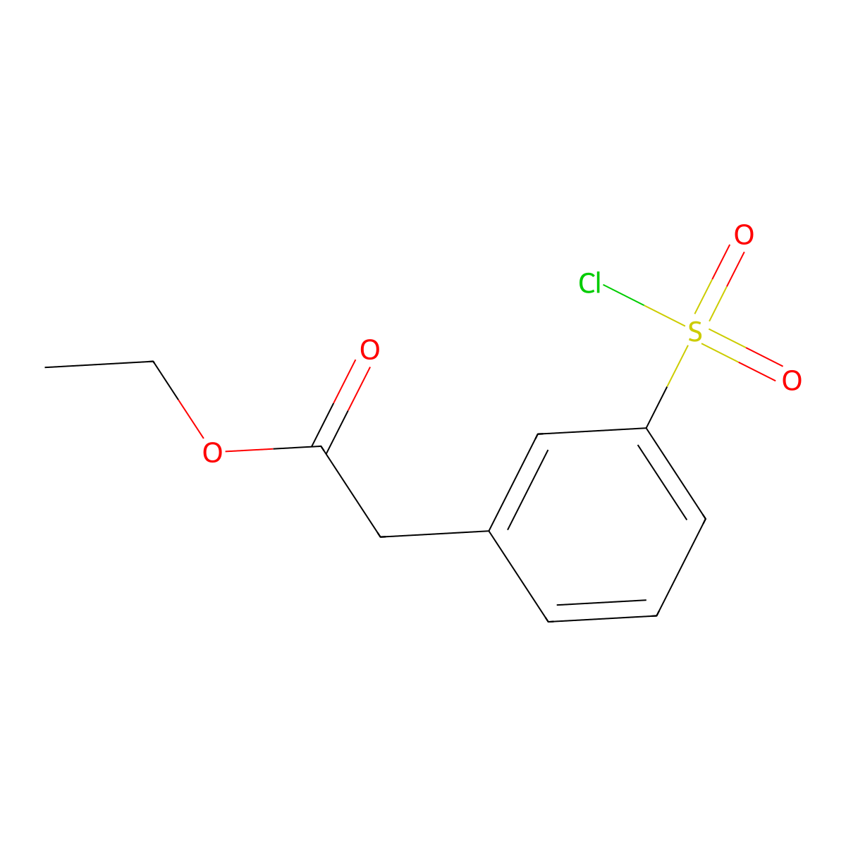 (3-Chlorosulfonyl-phenyl)acetic acid ethyl ester molecular structure, CAS 1190373-83-1