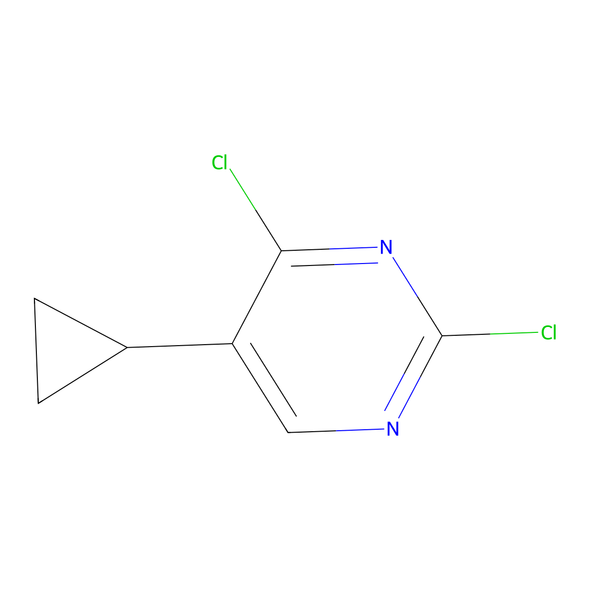 2,4-Dichloro-5-cyclopropylpyrimidine molecular structure, CAS 1190379-86-2