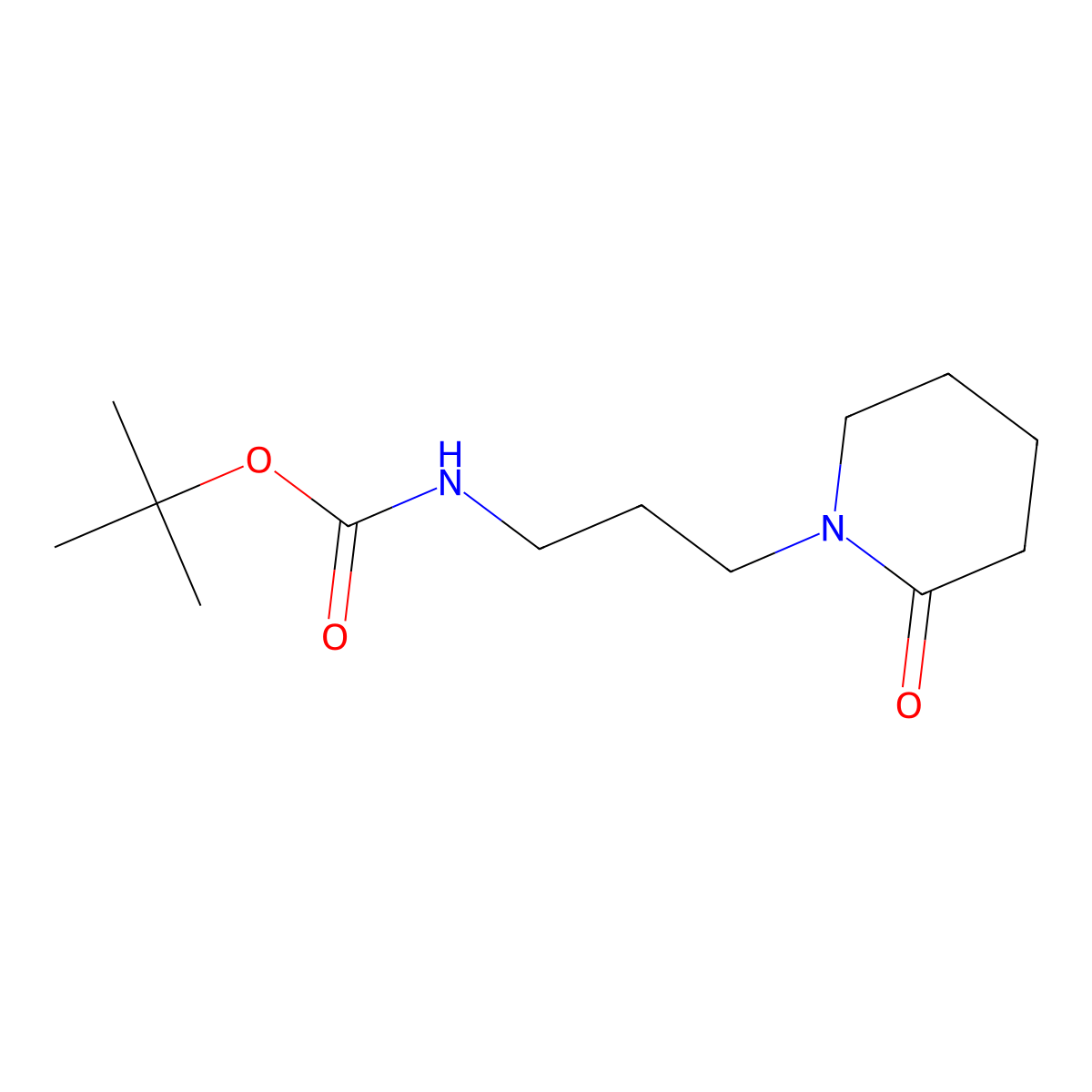 Tert-butyl 3-(2-oxopiperidin-1-YL)propylcarbamate molecular structure, CAS 1190380-12-1