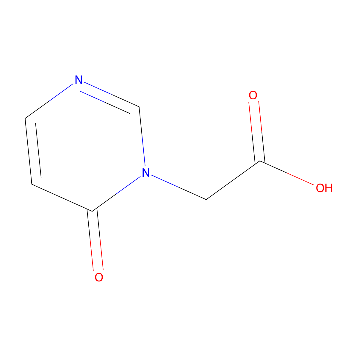 2-(6-Oxo-1,6-dihydropyrimidin-1-yl)acetic acid molecular structure, CAS 1190392-07-4