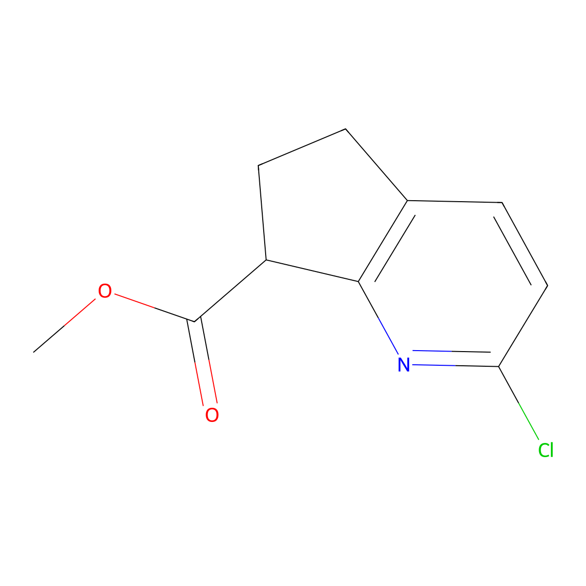 methyl 2-chloro-6,7-dihydro-5H-cyclopenta[b]pyridine-7-carboxylate molecular structure, CAS 1190392-51-8