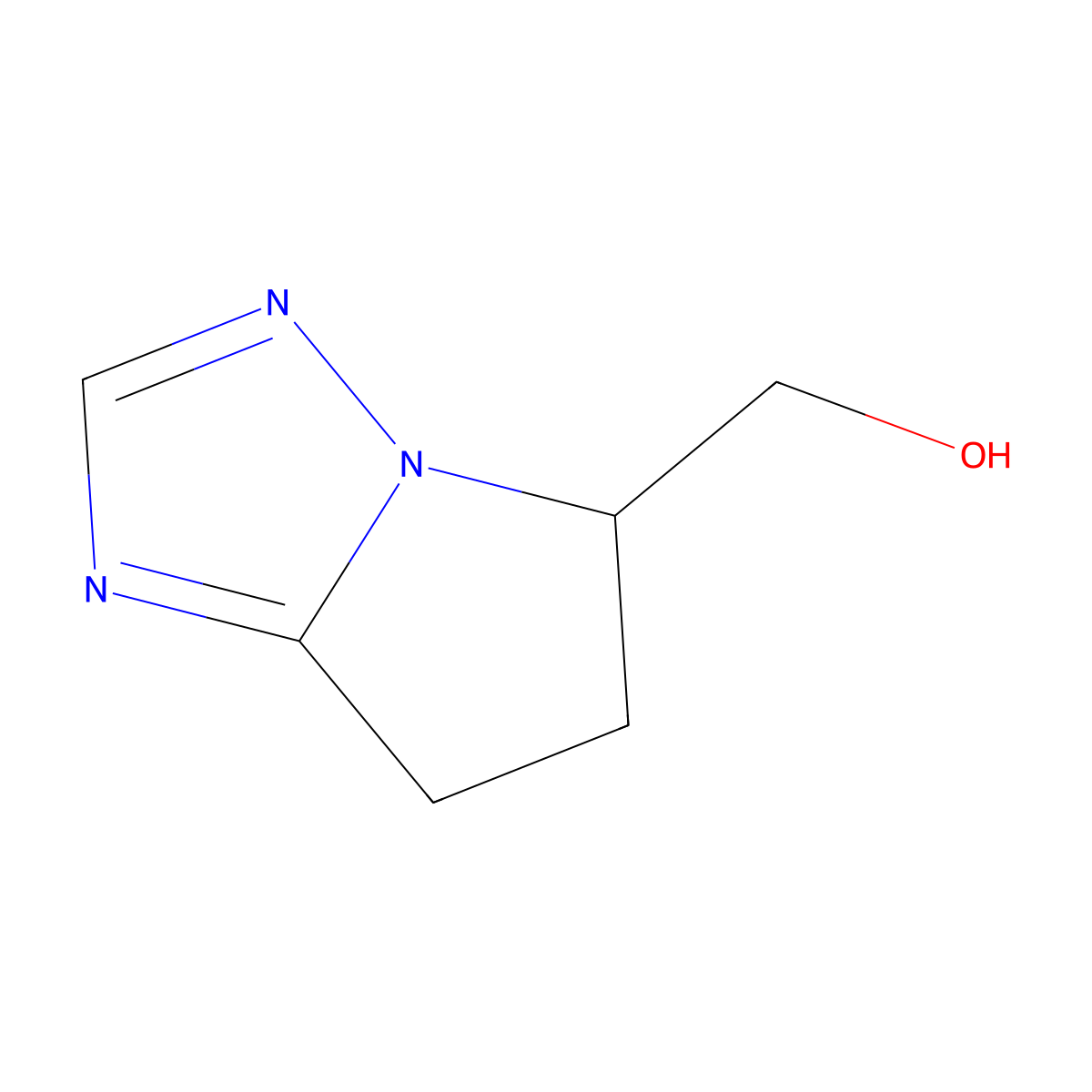(S)-(6,7-Dihydro-5H-pyrrolo[1,2-b][1,2,4]triazol-5-yl)methanol molecular structure, CAS 1190392-80-3