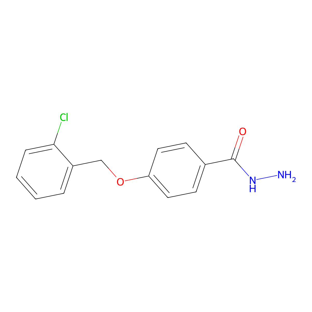 4-[(2-Chlorobenzyl)oxy]benzohydrazide molecular structure, CAS 1190396-14-5