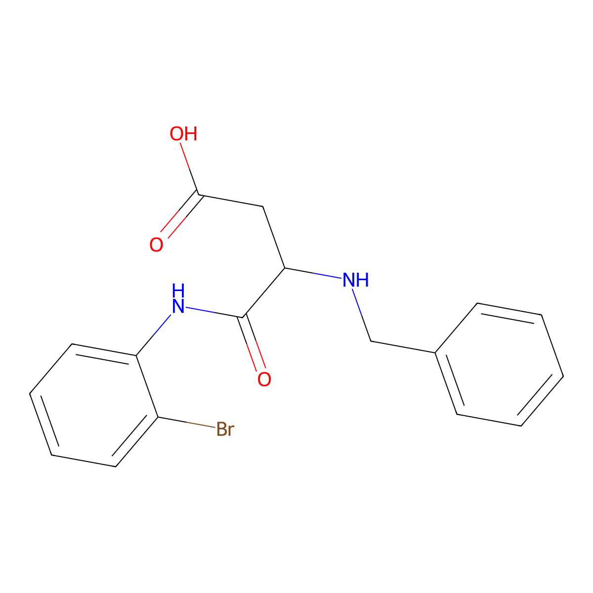 N~2~-benzyl-N-(2-bromophenyl)-alpha-asparagine molecular structure, CAS 1190412-56-6