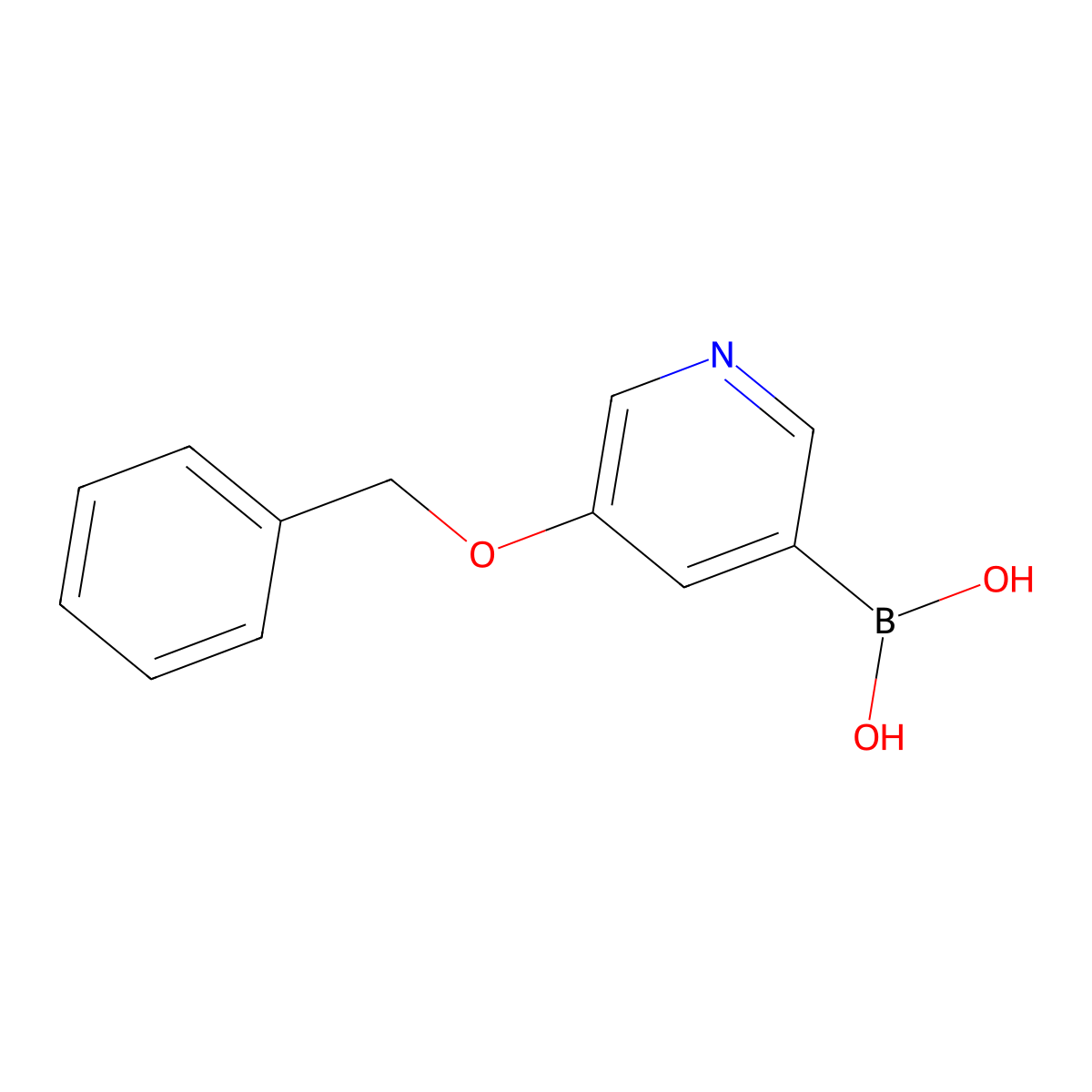 (5-(Benzyloxy)pyridin-3-yl)boronic acid molecular structure, CAS 1190423-61-0