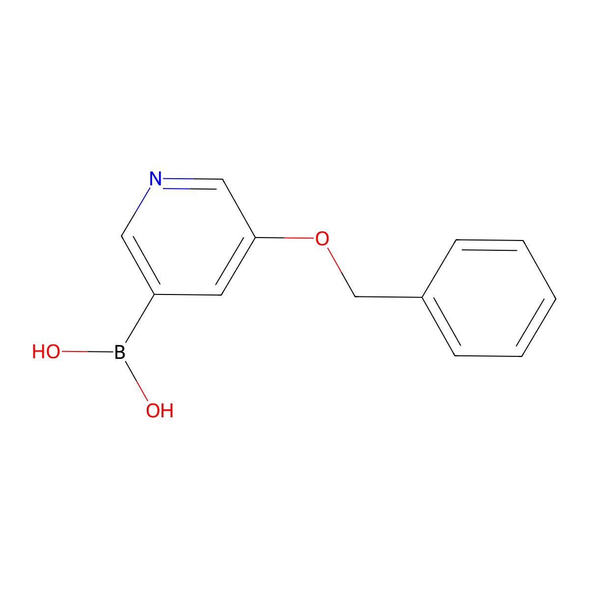 (5-(Benzyloxy)pyridin-3-yl)boronic acid molecular structure, CAS 1190423-61-0
