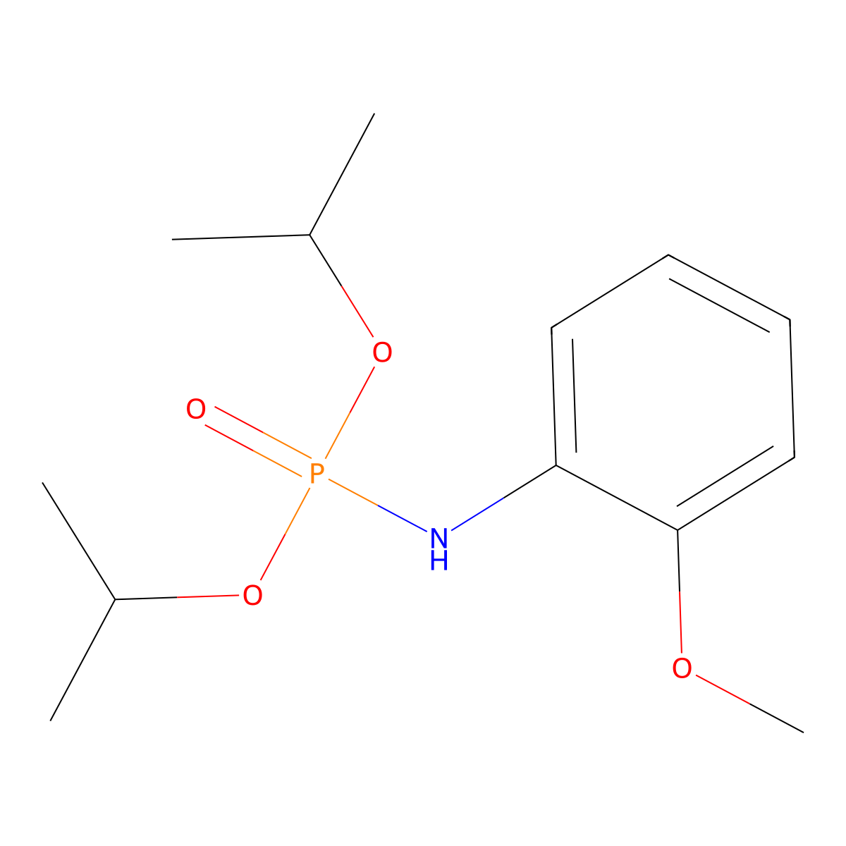 Diisopropyl 2-methoxyphenylaminophosphate molecular structure, CAS 119043-05-9