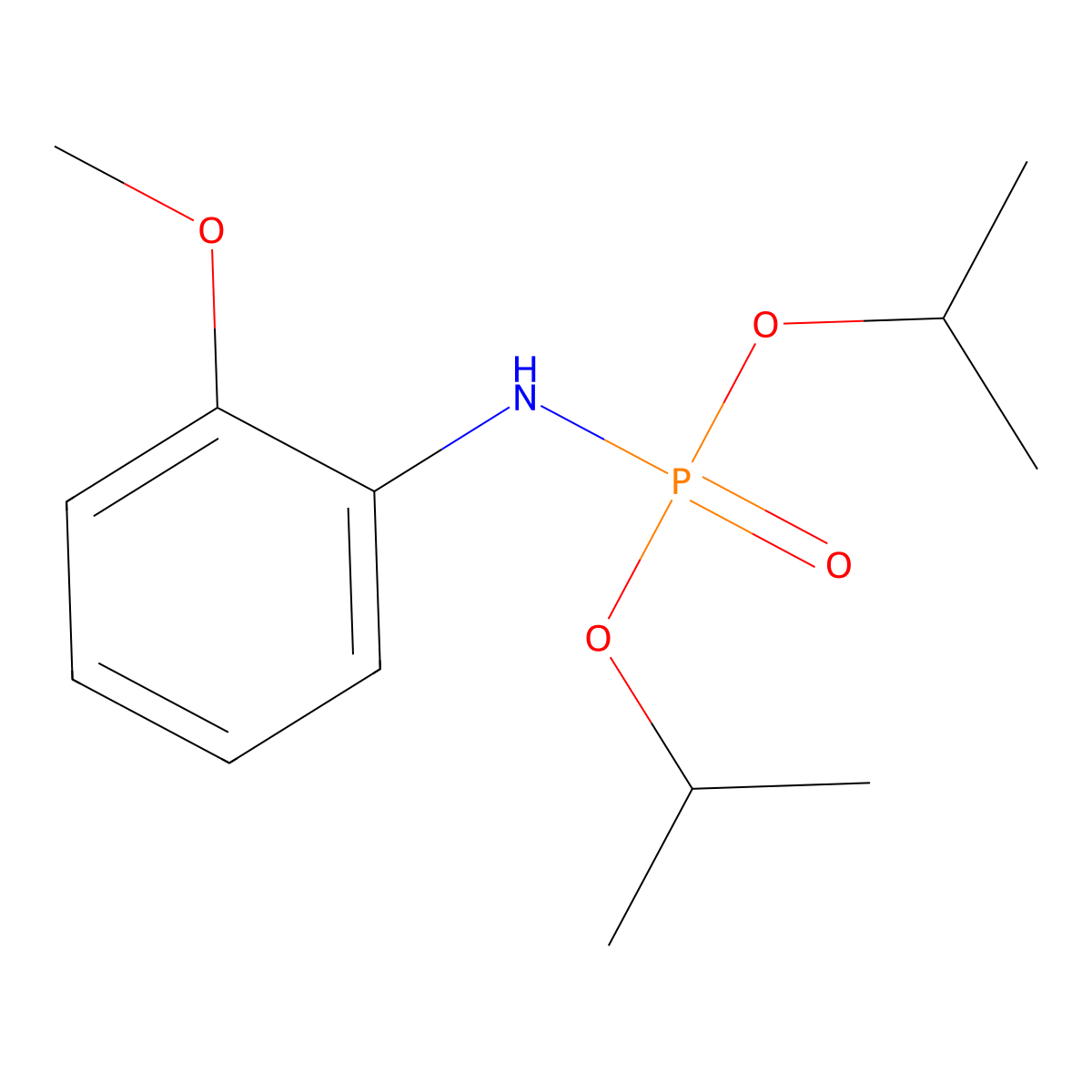 Diisopropyl 2-methoxyphenylaminophosphate molecular structure, CAS 119043-05-9