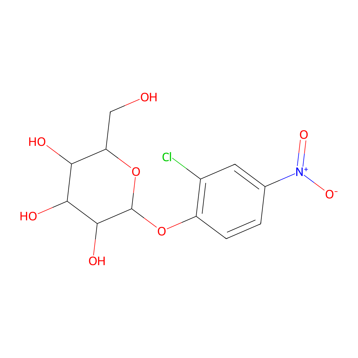 2-Chloro-4-nitrophenyl-alpha-D-glucopyranoside molecular structure, CAS 119047-14-2